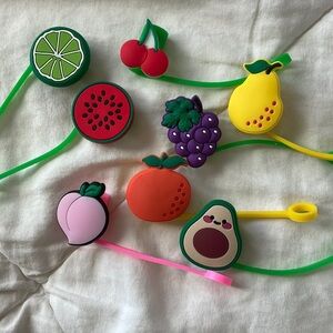 8 New Fruit‎ Themed Straw Covers